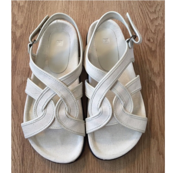 100% Authentic!! Org.$480 New with Box TOTÊME The Chunky Cotton Sandals Beige 40 - Picture 5 of 13